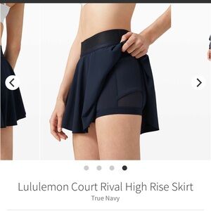 LULULEMON COURT RIVAL SKIRT